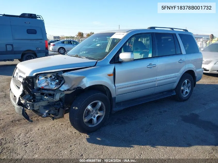 5FNYF18378B001732 2008 Honda Pilot Se