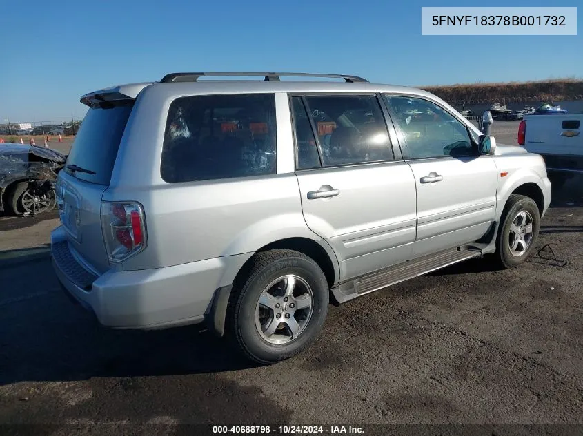 5FNYF18378B001732 2008 Honda Pilot Se