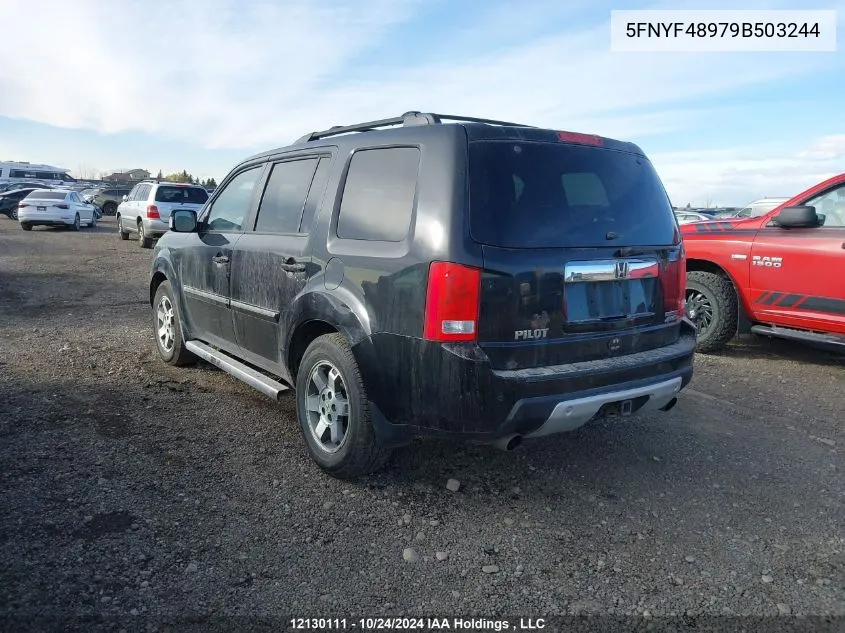 2009 Honda Pilot VIN: 5FNYF48979B503244 Lot: 12130111