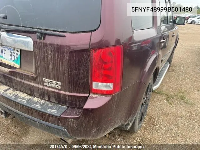 5FNYF48999B501480 2009 Honda Pilot Touring