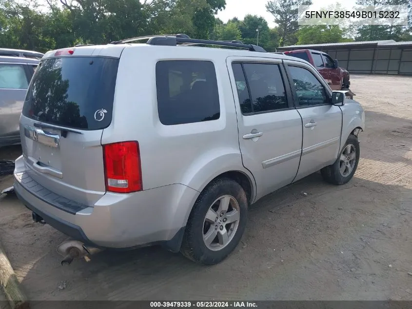 2009 Honda Pilot Ex-L VIN: 5FNYF38549B015232 Lot: 39479339