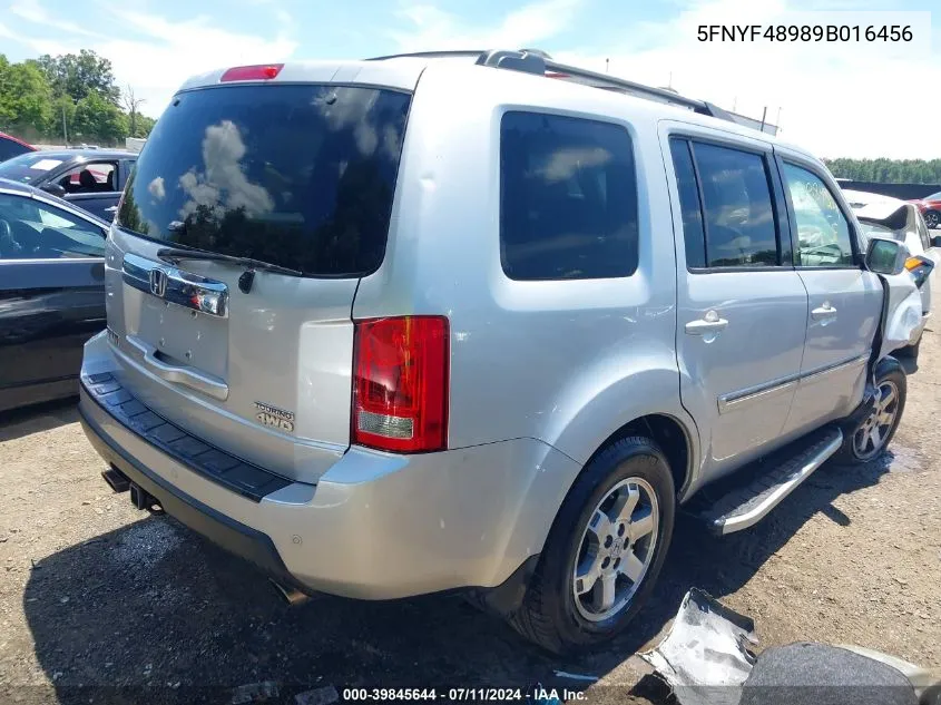 2009 Honda Pilot Touring VIN: 5FNYF48989B016456 Lot: 39845644