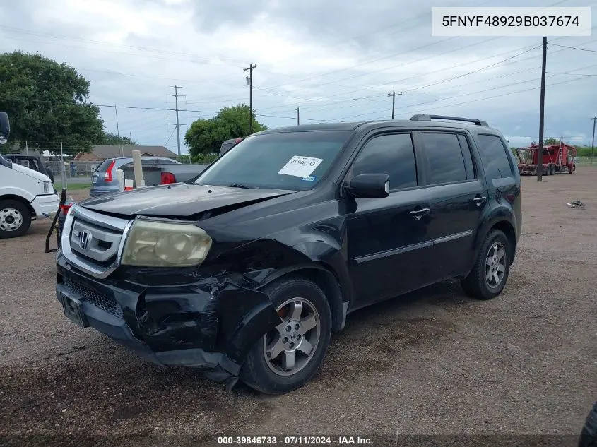 2009 Honda Pilot Touring VIN: 5FNYF48929B037674 Lot: 39846733