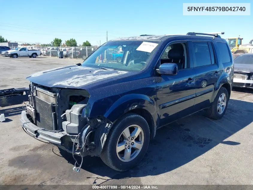 5FNYF48579B042740 2009 Honda Pilot Ex-L