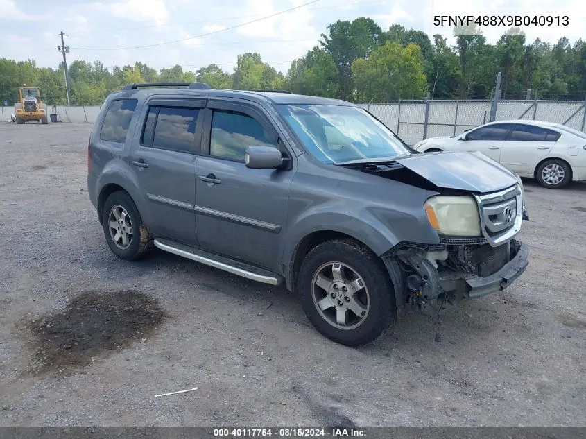 2009 Honda Pilot Touring VIN: 5FNYF488X9B040913 Lot: 40117754