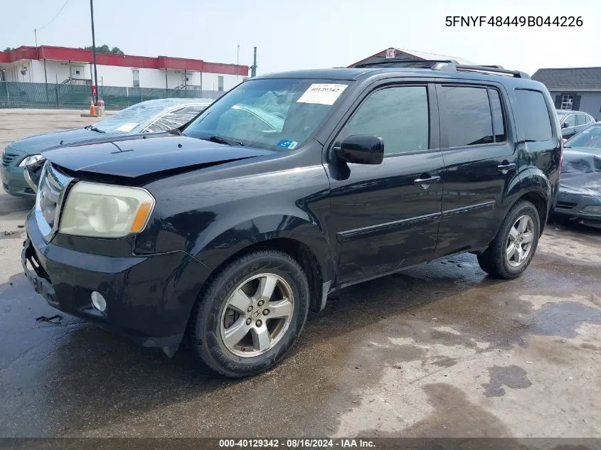 5FNYF48449B044226 2009 Honda Pilot Ex