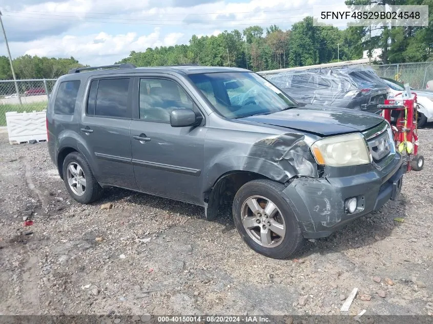 5FNYF48529B024548 2009 Honda Pilot Ex-L