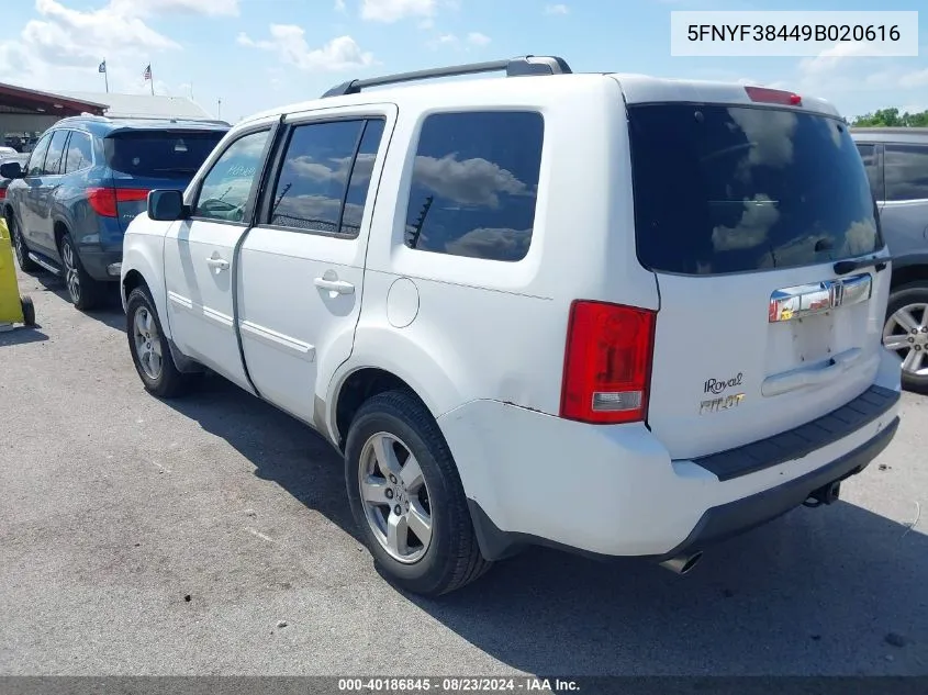 5FNYF38449B020616 2009 Honda Pilot Ex