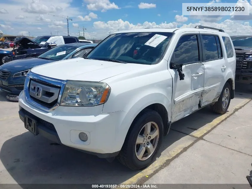 5FNYF38589B021230 2009 Honda Pilot Ex-L