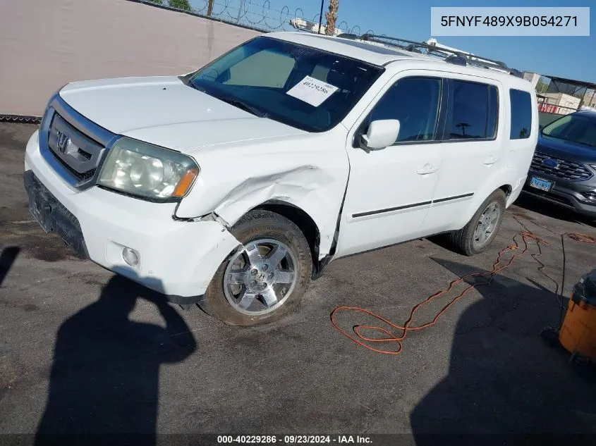 2009 Honda Pilot Touring VIN: 5FNYF489X9B054271 Lot: 40229286