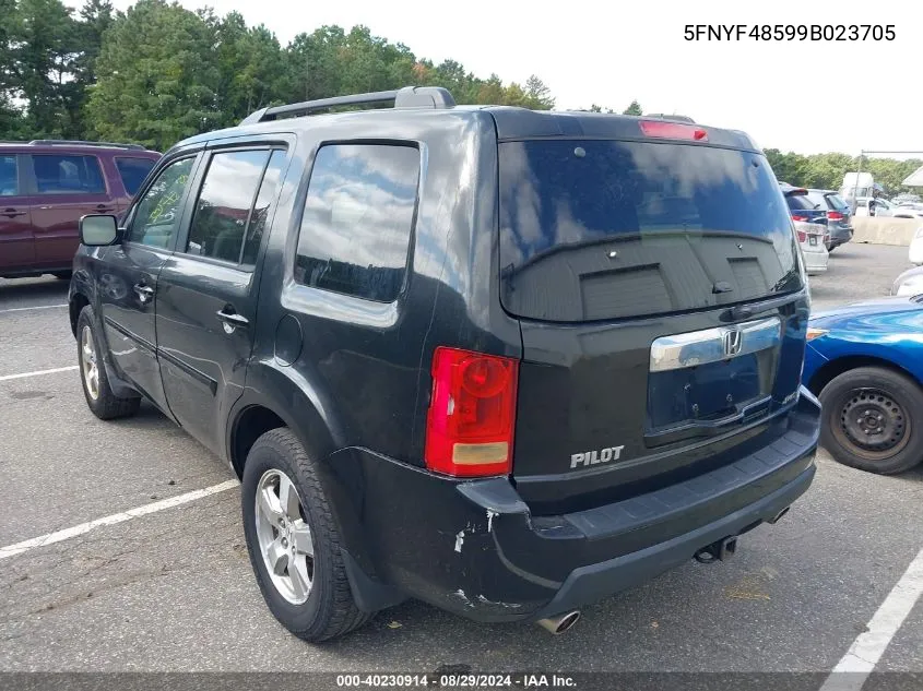 5FNYF48599B023705 2009 Honda Pilot Ex-L