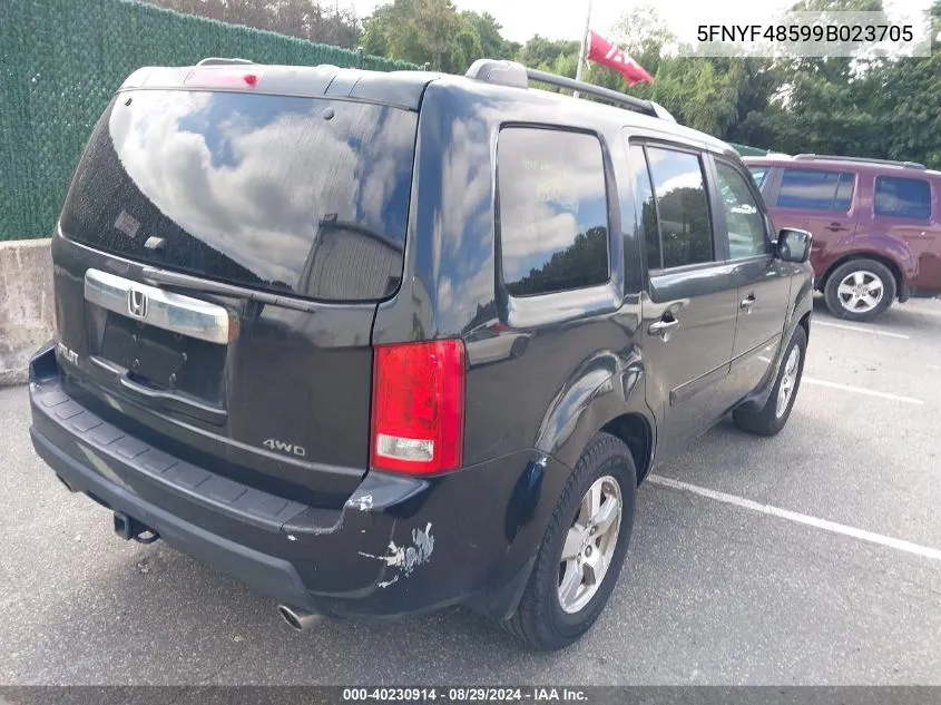 2009 Honda Pilot Ex-L VIN: 5FNYF48599B023705 Lot: 40230914