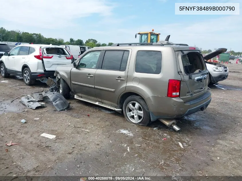 5FNYF38489B000790 2009 Honda Pilot Ex