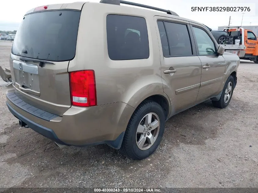 2009 Honda Pilot Ex-L VIN: 5FNYF38529B027976 Lot: 40300243