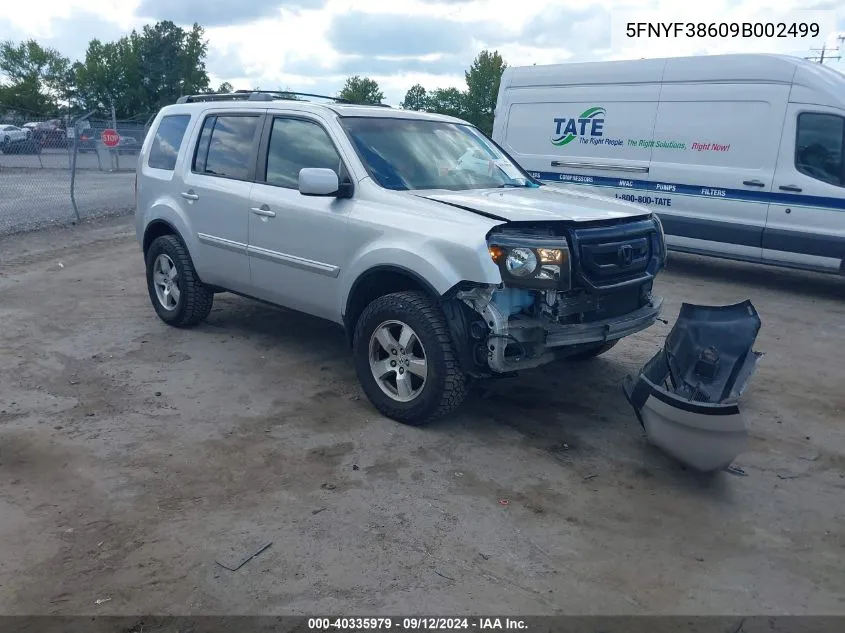 5FNYF38609B002499 2009 Honda Pilot Ex-L