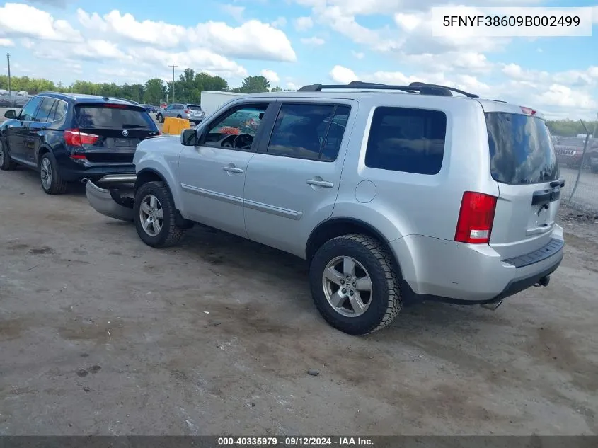 5FNYF38609B002499 2009 Honda Pilot Ex-L