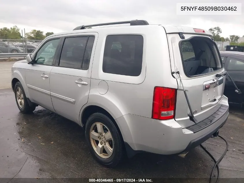 2009 Honda Pilot Ex-L VIN: 5FNYF48509B030462 Lot: 40346465