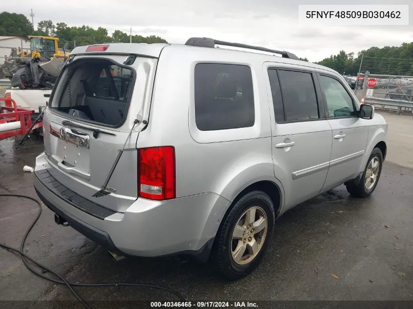 2009 Honda Pilot Ex-L VIN: 5FNYF48509B030462 Lot: 40346465