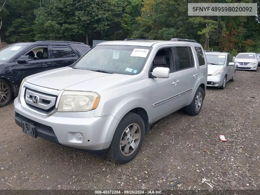 2009 Honda Pilot Touring VIN: 5FNYF48959B020092 Lot: 40372284