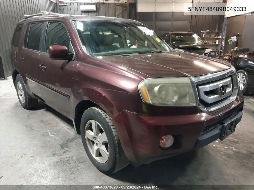 5FNYF48489B049333 2009 Honda Pilot Ex