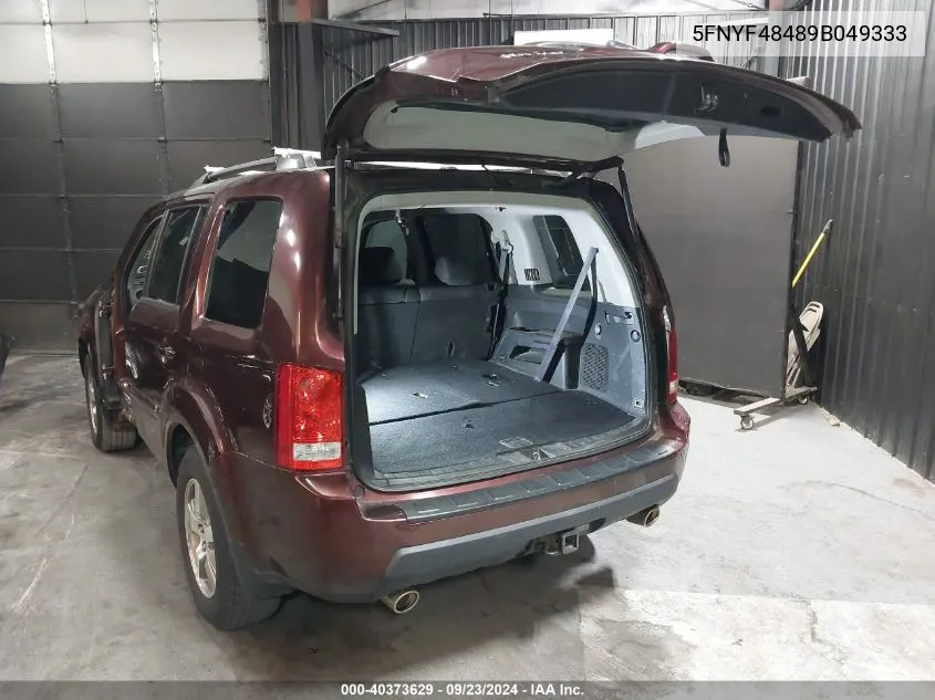 5FNYF48489B049333 2009 Honda Pilot Ex