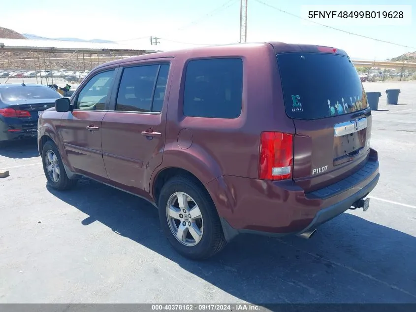 5FNYF48499B019628 2009 Honda Pilot Ex