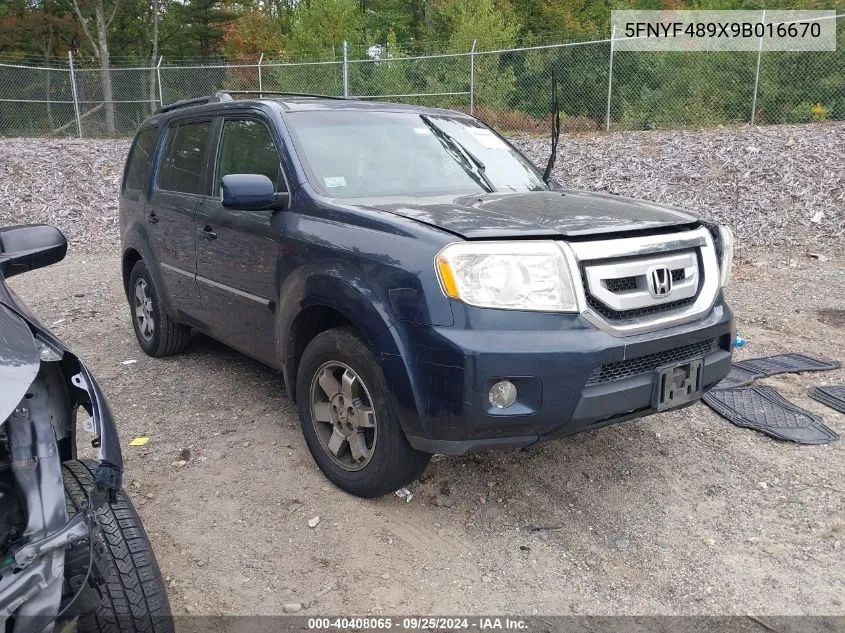 5FNYF489X9B016670 2009 Honda Pilot Touring