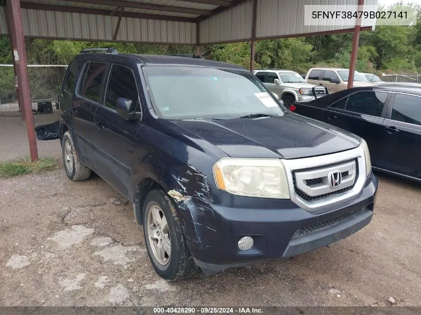 2009 Honda Pilot Ex VIN: 5FNYF38479B027141 Lot: 40428290