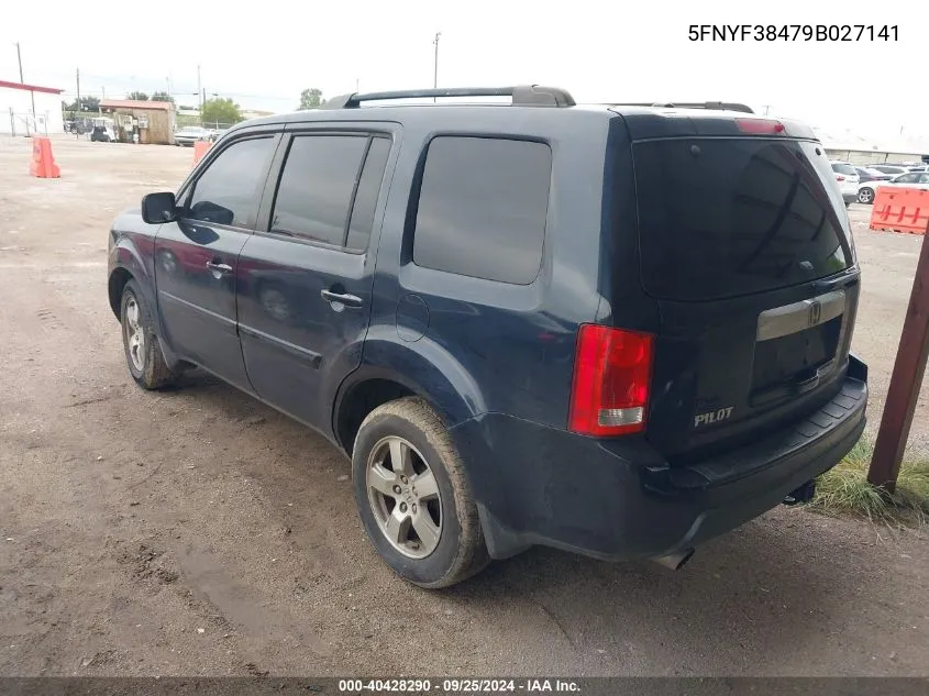 5FNYF38479B027141 2009 Honda Pilot Ex