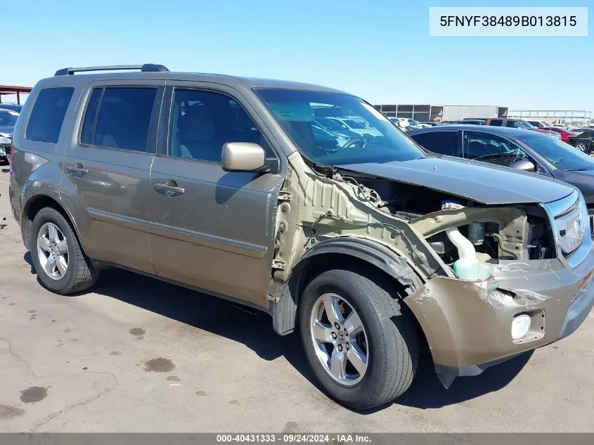 2009 Honda Pilot Ex VIN: 5FNYF38489B013815 Lot: 40431333