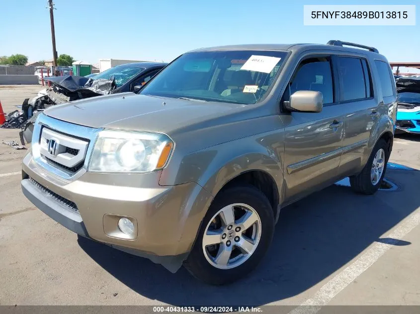 5FNYF38489B013815 2009 Honda Pilot Ex