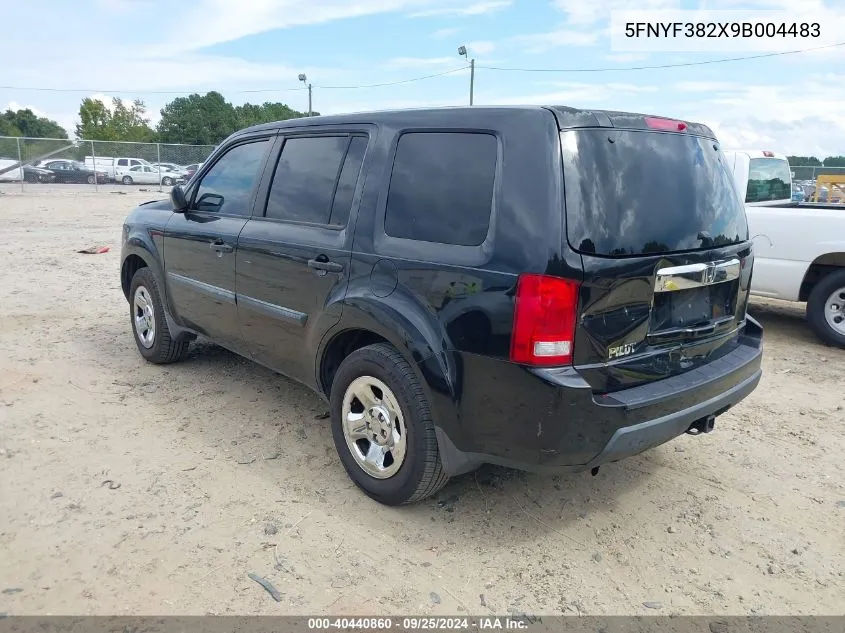 5FNYF382X9B004483 2009 Honda Pilot Lx