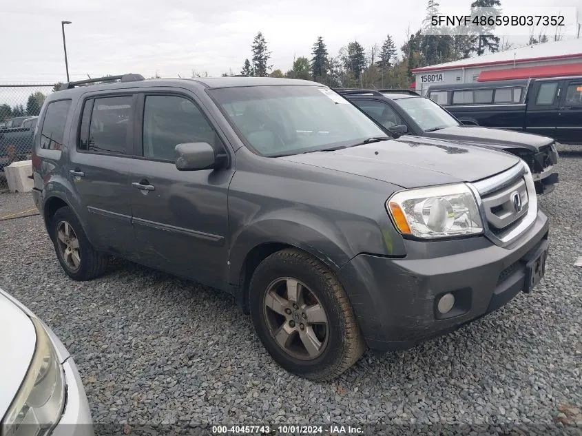 2009 Honda Pilot Ex-L VIN: 5FNYF48659B037352 Lot: 40457743