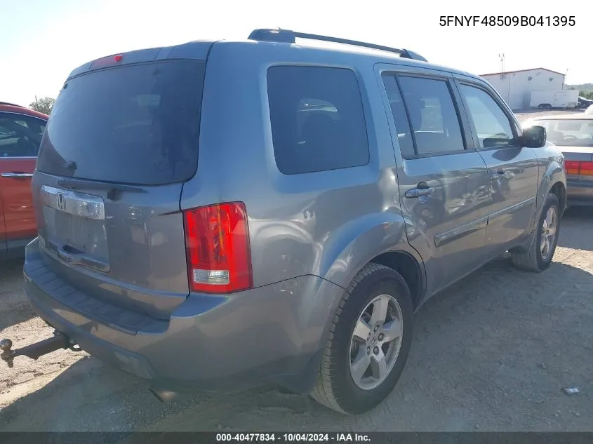 2009 Honda Pilot Ex-L VIN: 5FNYF48509B041395 Lot: 40477834