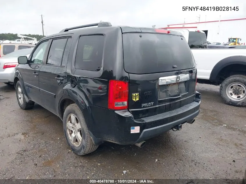 5FNYF48419B028145 2009 Honda Pilot Ex