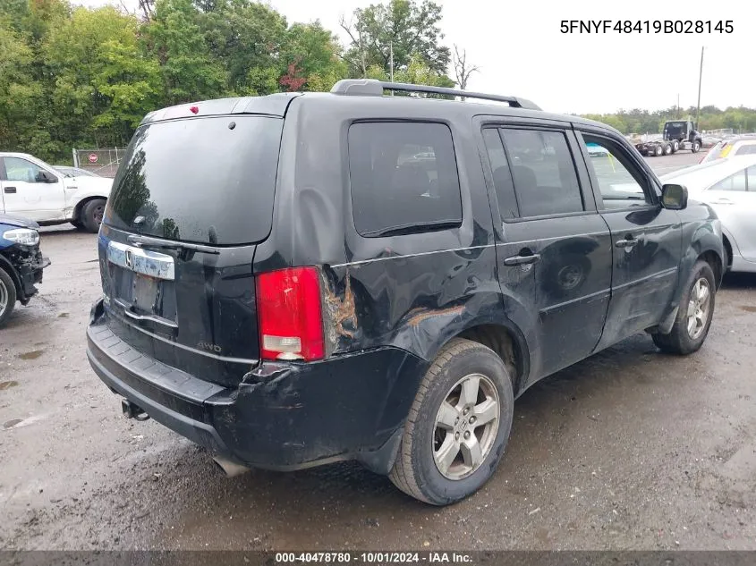 5FNYF48419B028145 2009 Honda Pilot Ex