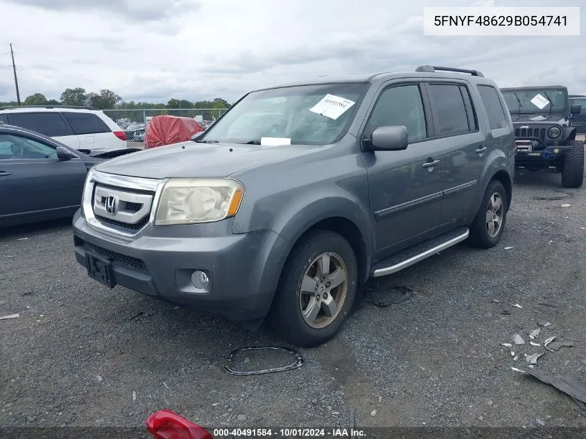 2009 Honda Pilot Ex-L VIN: 5FNYF48629B054741 Lot: 40491584