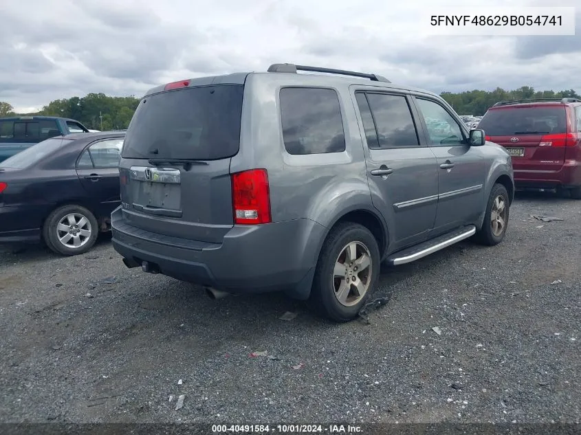 2009 Honda Pilot Ex-L VIN: 5FNYF48629B054741 Lot: 40491584