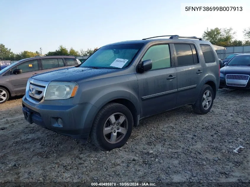 5FNYF38699B007913 2009 Honda Pilot Ex-L