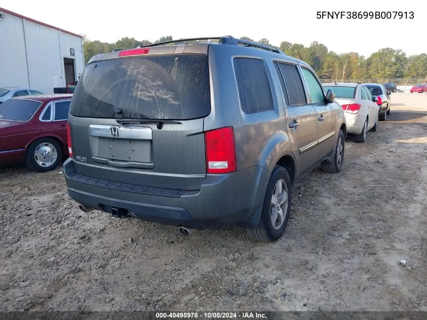 5FNYF38699B007913 2009 Honda Pilot Ex-L