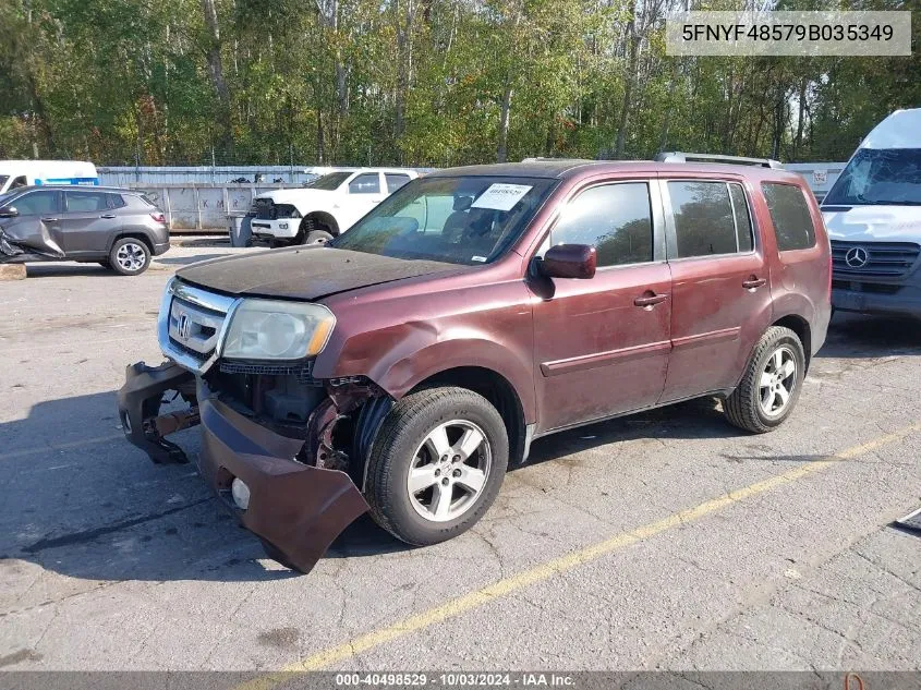 2009 Honda Pilot Ex-L VIN: 5FNYF48579B035349 Lot: 40498529