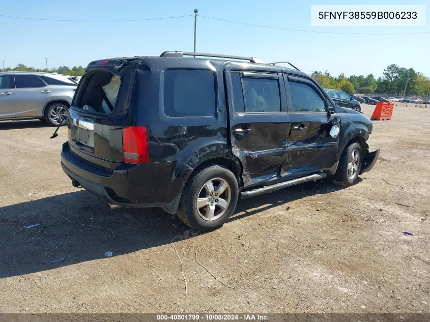 2009 Honda Pilot Ex-L VIN: 5FNYF38559B006233 Lot: 40501799