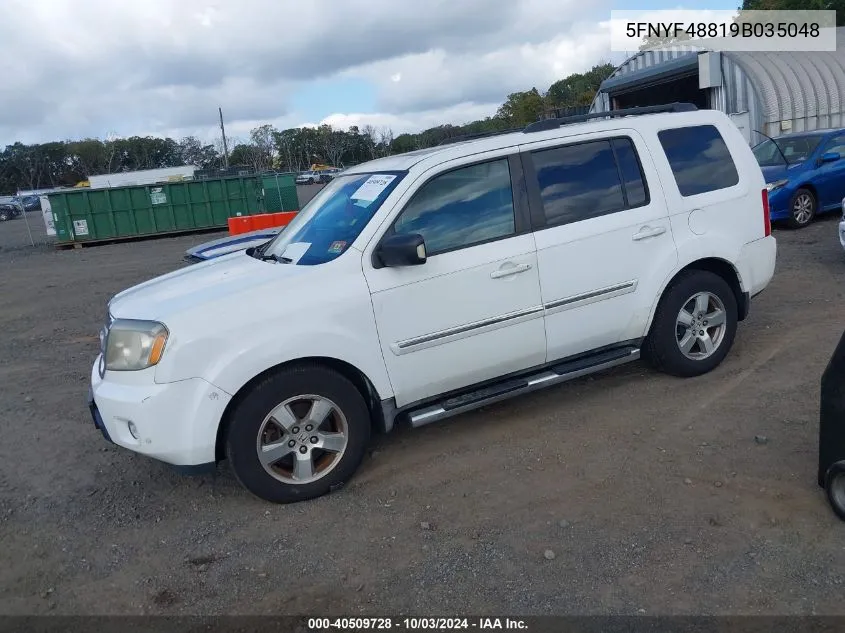 2009 Honda Pilot Touring VIN: 5FNYF48819B035048 Lot: 40509728