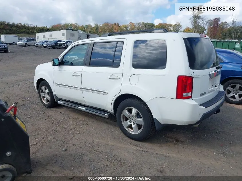 2009 Honda Pilot Touring VIN: 5FNYF48819B035048 Lot: 40509728