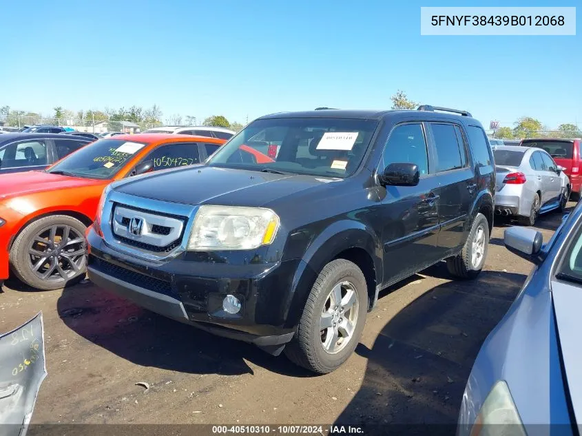 5FNYF38439B012068 2009 Honda Pilot Ex