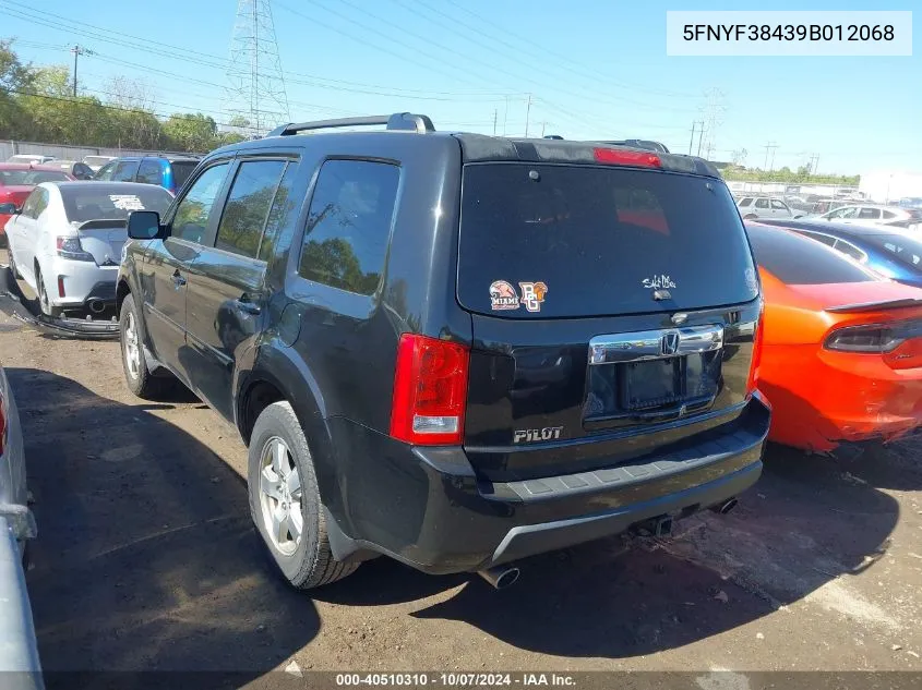 5FNYF38439B012068 2009 Honda Pilot Ex