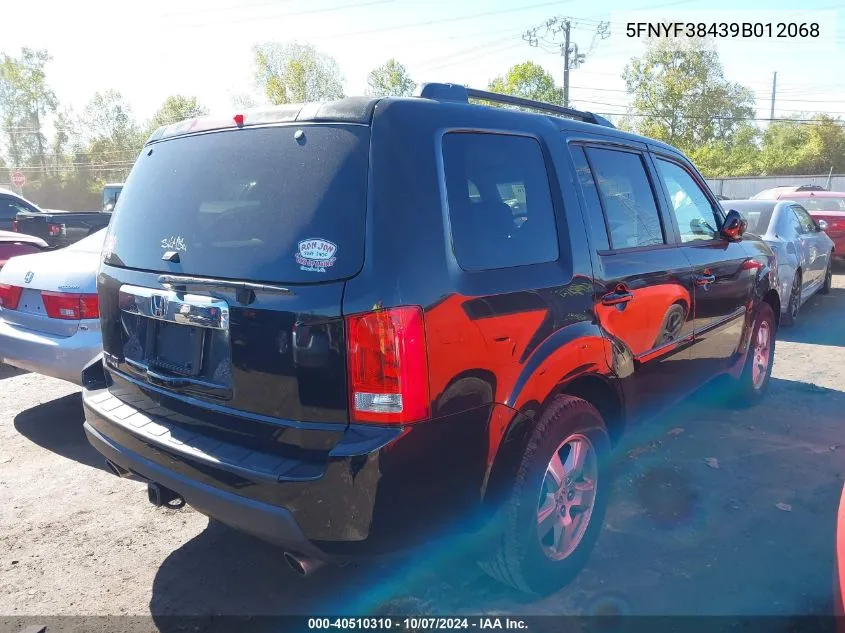 5FNYF38439B012068 2009 Honda Pilot Ex