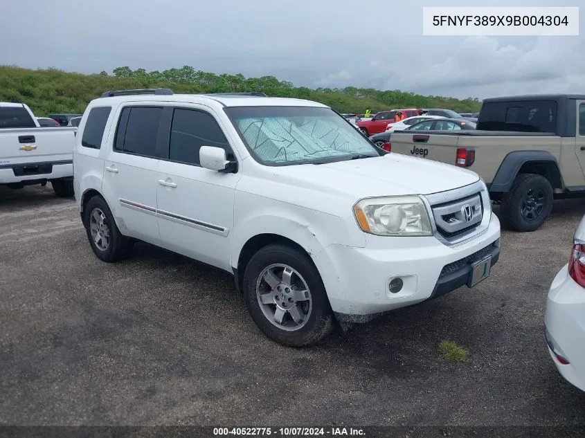 2009 Honda Pilot Touring VIN: 5FNYF389X9B004304 Lot: 40522775