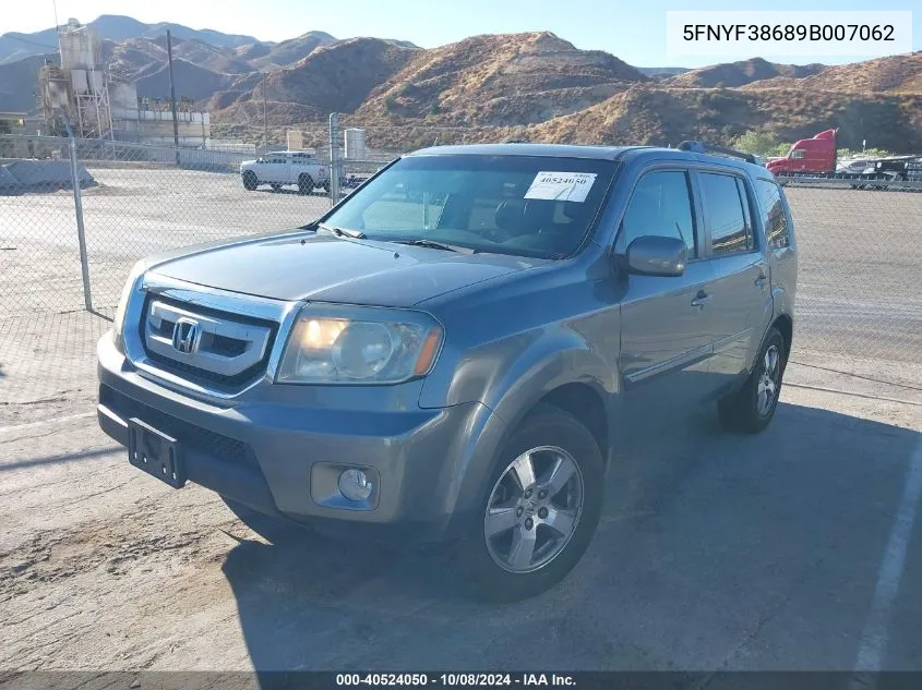 2009 Honda Pilot Ex-L VIN: 5FNYF38689B007062 Lot: 40524050