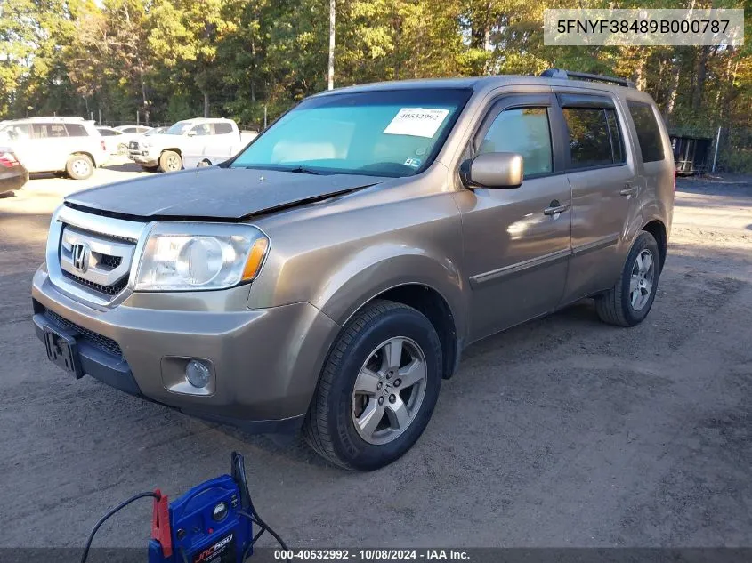 2009 Honda Pilot Ex VIN: 5FNYF38489B000787 Lot: 40532992